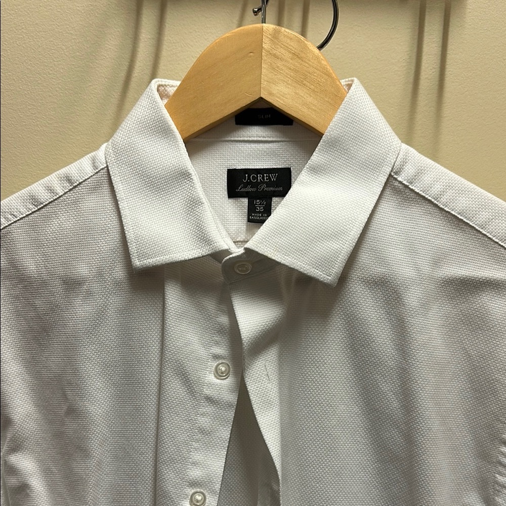 J. Crew Men's White Dress Shirt